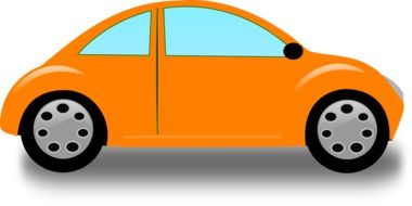 orange round car as a graphic image