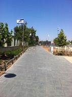 empty road in jerusalem on a summer day