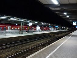 railway station and a train