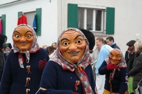 street carnival in masks