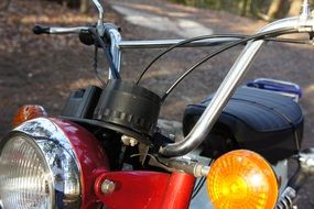 suzuki, vintage red motorcycle