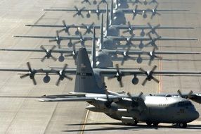 turboprop aircraft on the runway