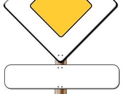 yellow traffic sign drawing