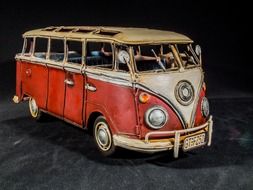 sheet metal car model on the surface