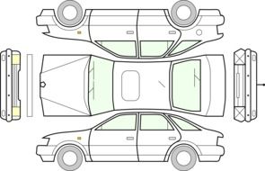 clipart of automobile body of car
