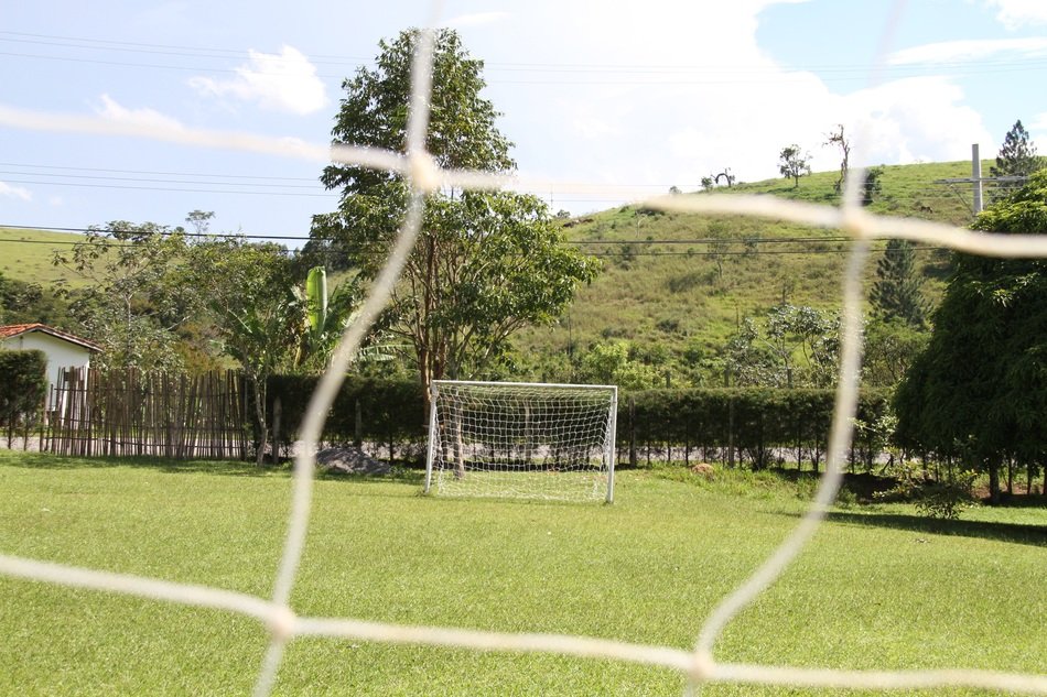 football field through the net