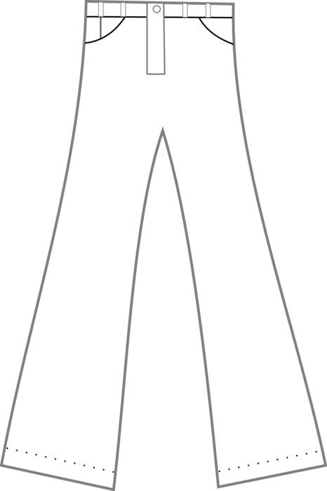 white jeans silhouette