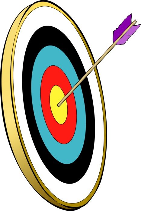 painted target and arrow