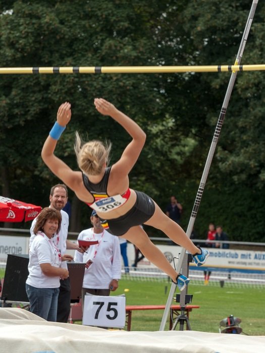 Athlete in the air after the jump