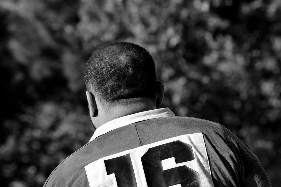 rugby in black and white background
