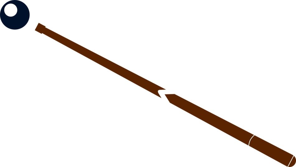 picture of the billiard stick and ball