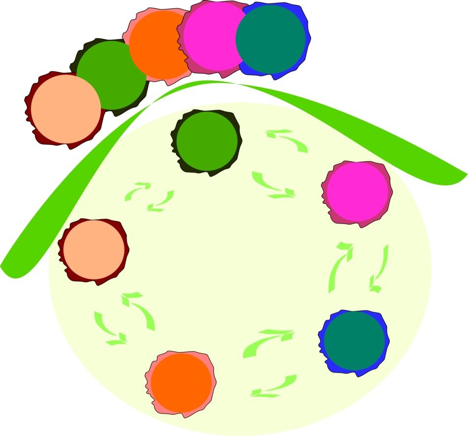 Circles in motion clipart