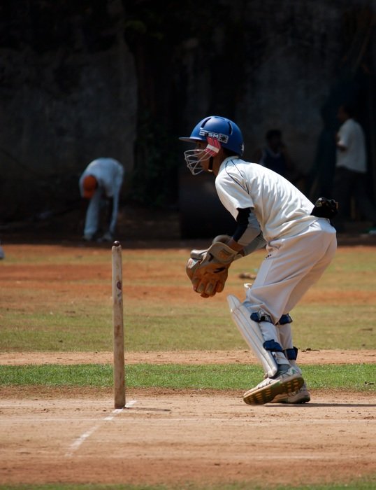 Wicket keeper on the practice