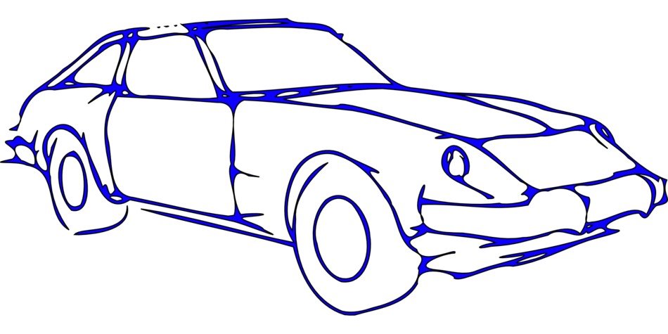 graphic image of a classic car