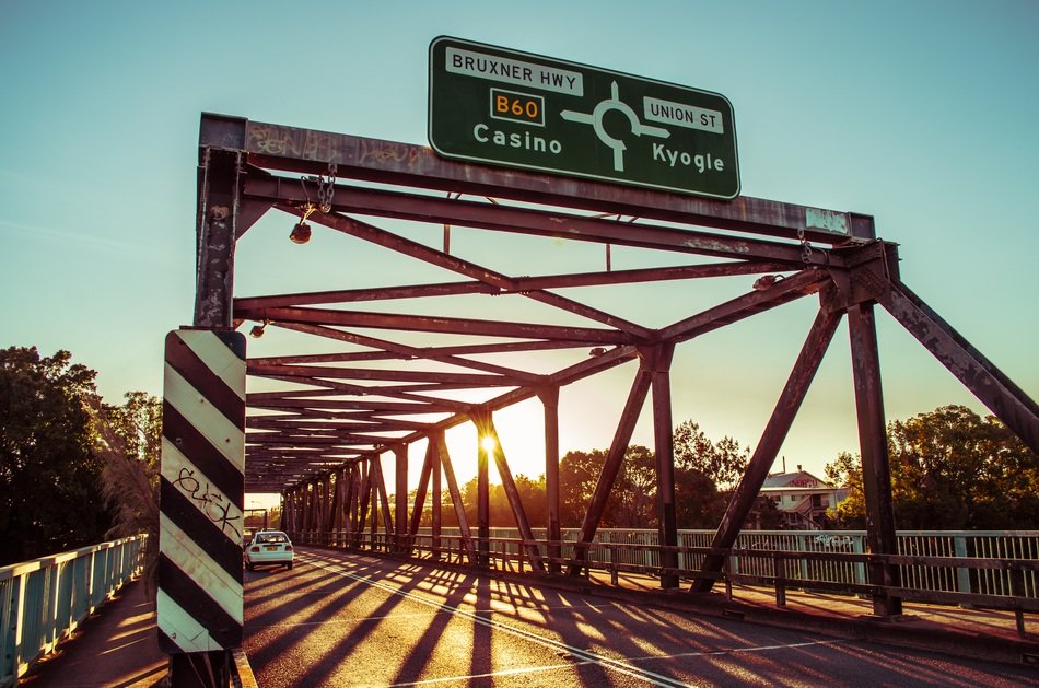 terrific bridge with rosd sign