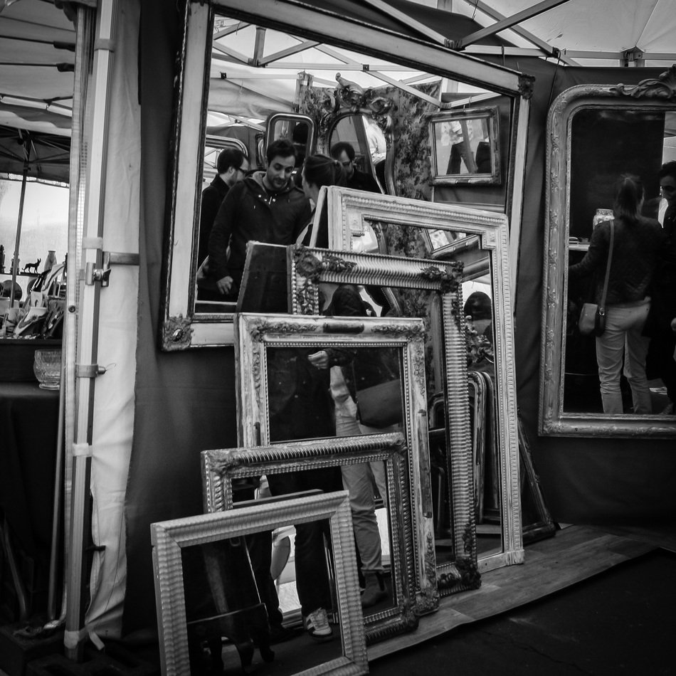 Street is full of drawings in Paris