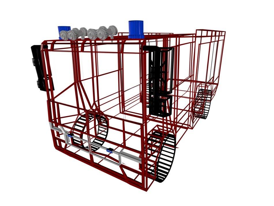 diagram of a fire truck on a white background