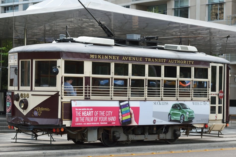 tram in the city center