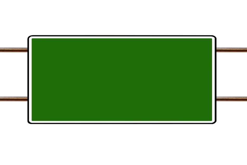 green bar on the road