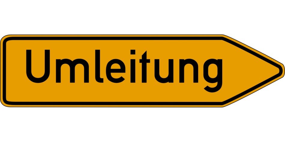 umleitung sign drawing
