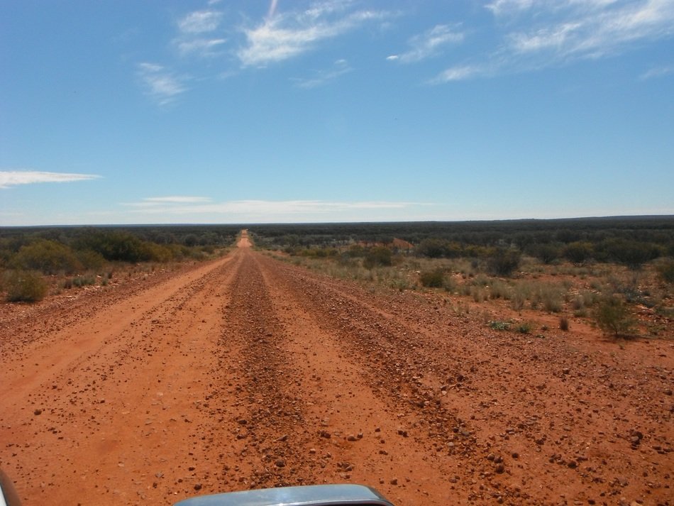 road in australia desert