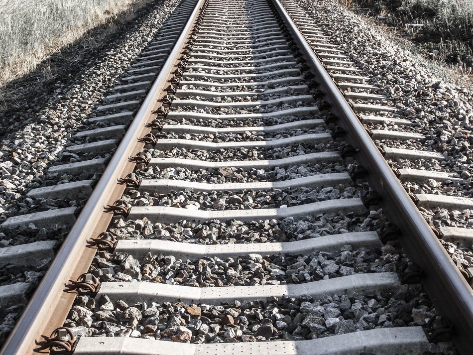pebbles among rails