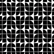 Black and white abstract geometric seamless pattern contrast N4