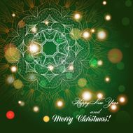 New Year greeting card Congratulations on Christmas N4
