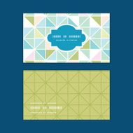 Vector colorful pastel triangle texture horizontal frame pattern business cards