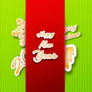 merry christmas and happy new year background cards concepts Vector N18