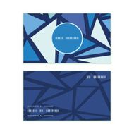 Vector abstract ice chrystals vertical round frame pattern business cards