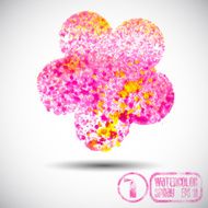 Watercolor spray shape vector background N2