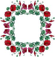 abstract floral frame N30
