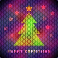 Vector card with Christmas tree
