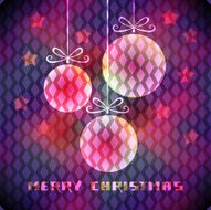 Vector card with Christmas decoration