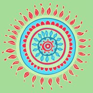 Mandala color pattern in vector