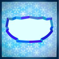 Frozen frame with snowflakes