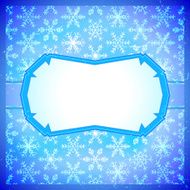 Frozen frame with snowflakes N2