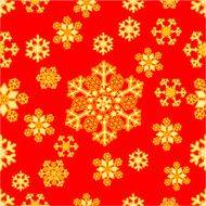 Seamless texture of golden snowflakes vector