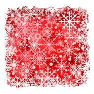 Red Christmas snow background with stripes EPS10 vector