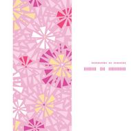 Vector pink abstract triangles vertical frame seamless pattern background