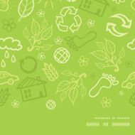 Vector environmental horizontal frame seamless pattern background