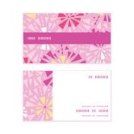 Vector pink abstract triangles horizontal stripe frame pattern business cards N2