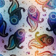 Paisley ornament on blur background N2