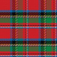 vector seamless pattern Scottish tartan Royal Stewart N2