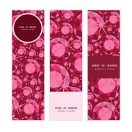 Vector ruby vertical banners set pattern background N2