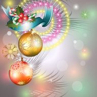 Merry Christmas background with balls