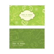 Vector environmental horizontal frame pattern business cards set