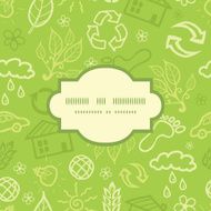 Vector environmental frame seamless pattern background