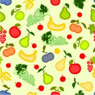 Seamless texture fruit motif vector